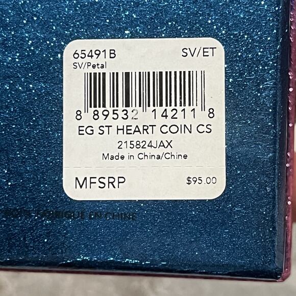 NWT Coach Heart Coin Purse Leather Red 65491B - Picture 5 of 6